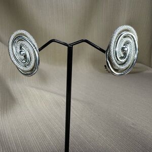 Elegant Silver Spiral Earrings